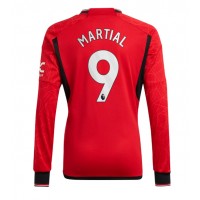Camisa de time de futebol Manchester United Anthony Martial #9 Replicas 1º Equipamento 2023-24 Manga Comprida